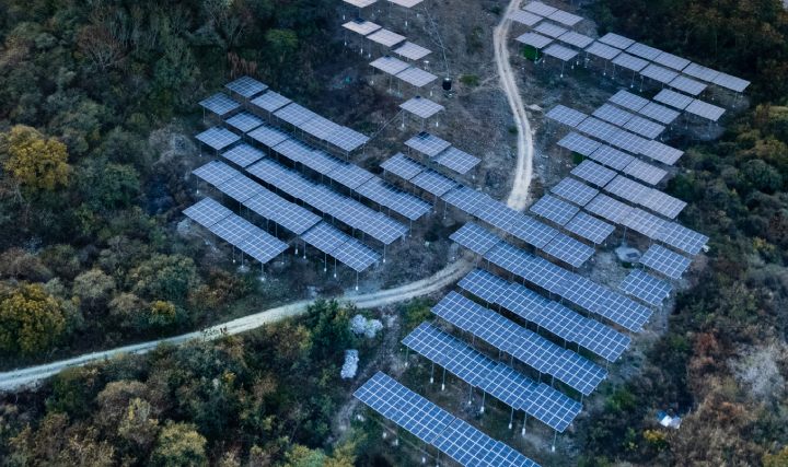 Rajasthan, The State that stands first in the top 10 solar energy producing States in India - Solar power production plant in Udaipur, Rajasthan