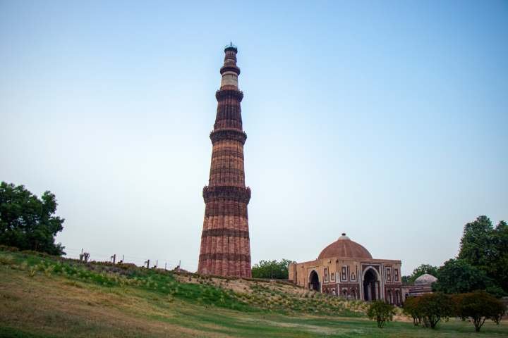 Qutub Minar a 12th century iconic monument located in Old Delhi
