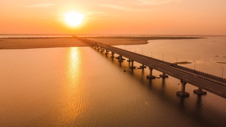 View of Godavari River passing through Rajahmundry